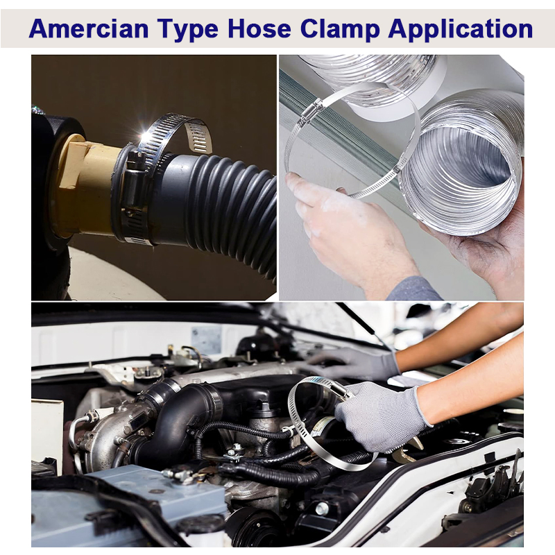 Amercian Type Worm Drive Hose Clamp (B-Clamp)