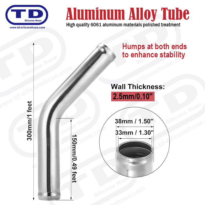 Aluminum Pipe 45° Elbow OD: 1.0